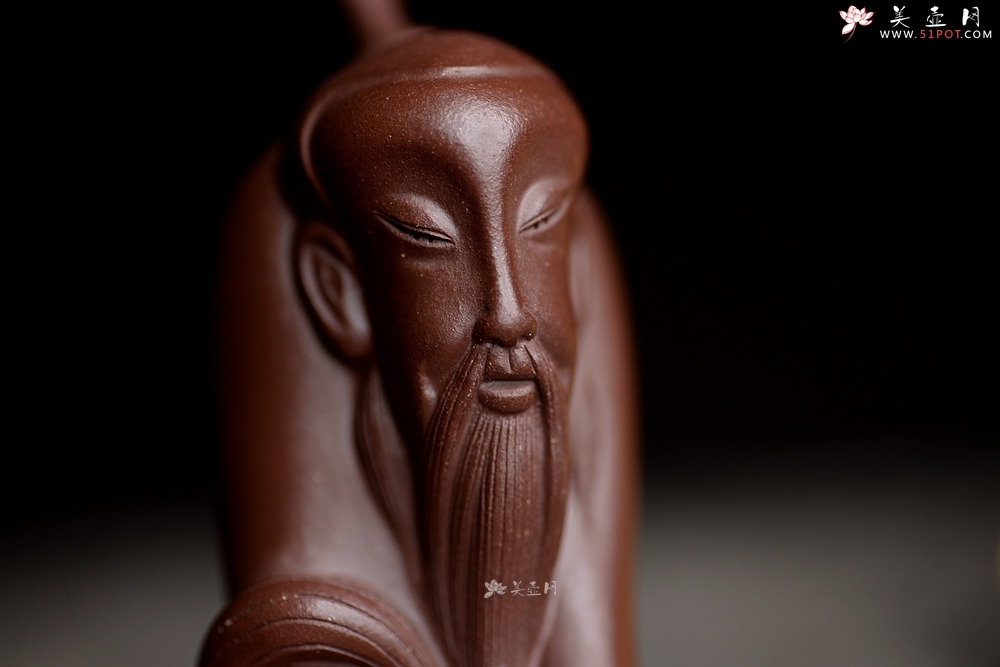 紫砂壶图片：高尚出俗 高士茶宠 做工精细 紫泥 - 美壶网