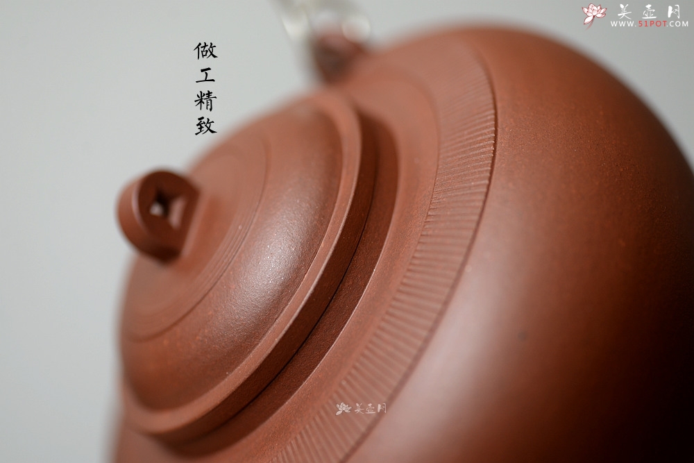 紫砂壶图片：于洪霞全手作品 祥德提梁 取古与新 典雅大方 纯银提梁 - 美壶网