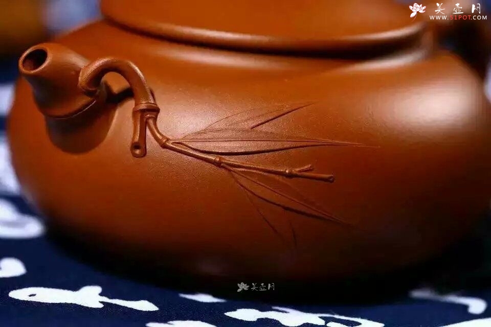 紫砂壶图片：扁竹鼓 - 美壶网