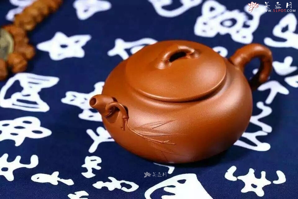 紫砂壶图片：扁竹鼓 - 美壶网