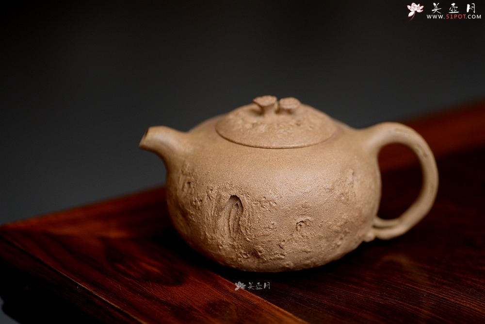 紫砂壶图片：姜建荣全手作品 古朴之味~~~沧桑质感 全手龚春 - 美壶网