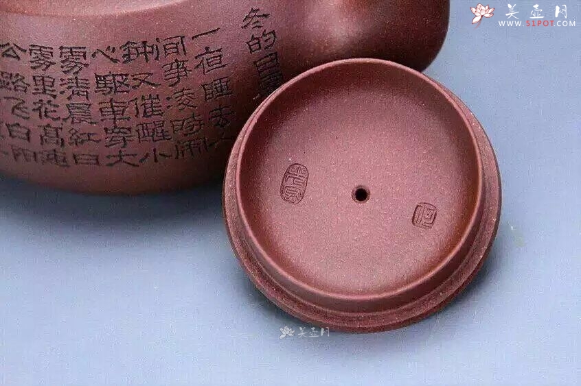 紫砂壶图片：山水祥鸽提梁 - 美壶网