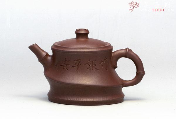 紫砂壶图片:竹节平安壶 - 美壶网