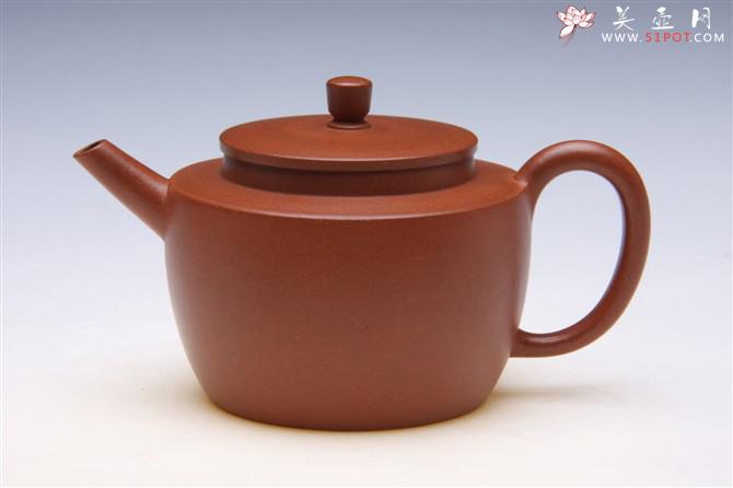 紫砂壶图片:玉立(红泥调砂) - 美壶网