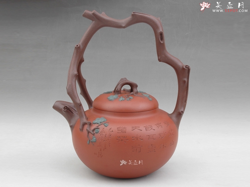 紫砂壶图片：东坡提梁壶 - 美壶网