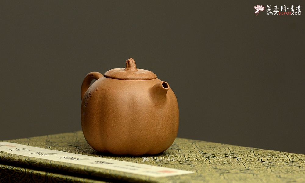 紫砂壶图片:姜建荣全手玩味小南瓜 田园清趣 游心堂主人装饰 - 美壶网