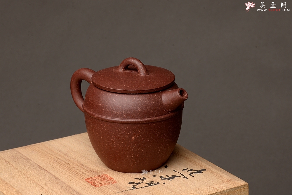 紫砂壶图片：美壶特惠 茶人爱 实用小壶 仿清巨轮 紫泥调砂 - 美壶网