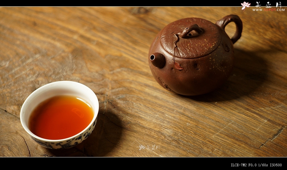 紫砂壶图片：潘丹初乙未冬全手作品 砂滴点点 随型桩 俏人小嘴 秋思 出水 - 美壶网