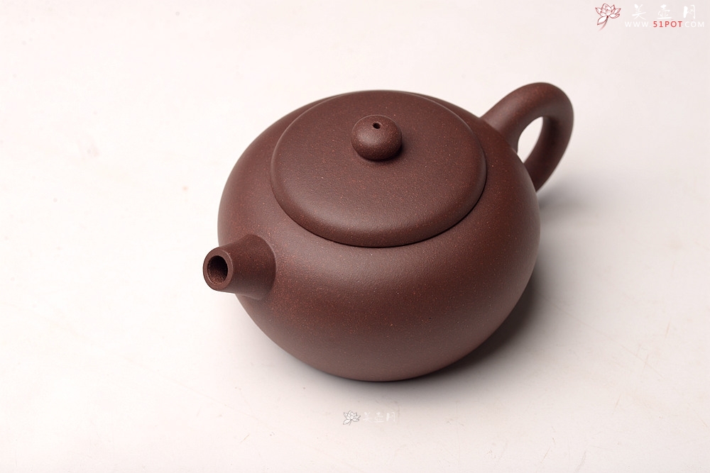 紫砂壶图片：鸿渝山房新品 美壶特惠   拙朴之风 杀茶利器 茶人爱 矮巨轮 - 美壶网