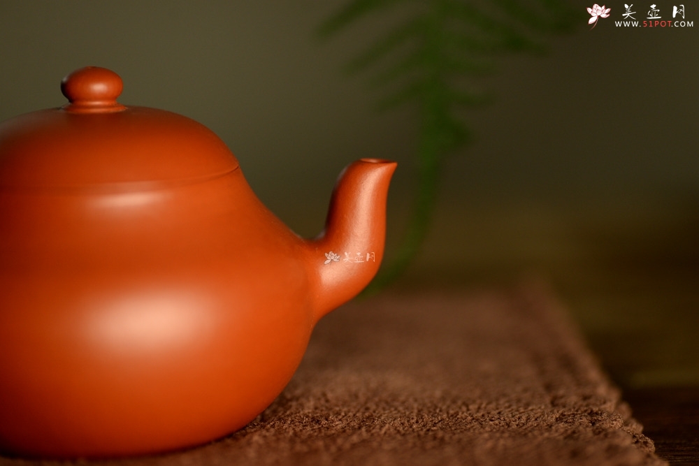 紫砂壶图片：只为茶人 传统器形 古雅大方 朱泥 全手君德 - 美壶网