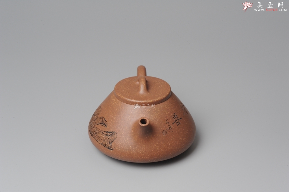 紫砂壶图片:全手工心舟石瓢 毛国强徒弟陆轶舟文气装饰 - 美壶网