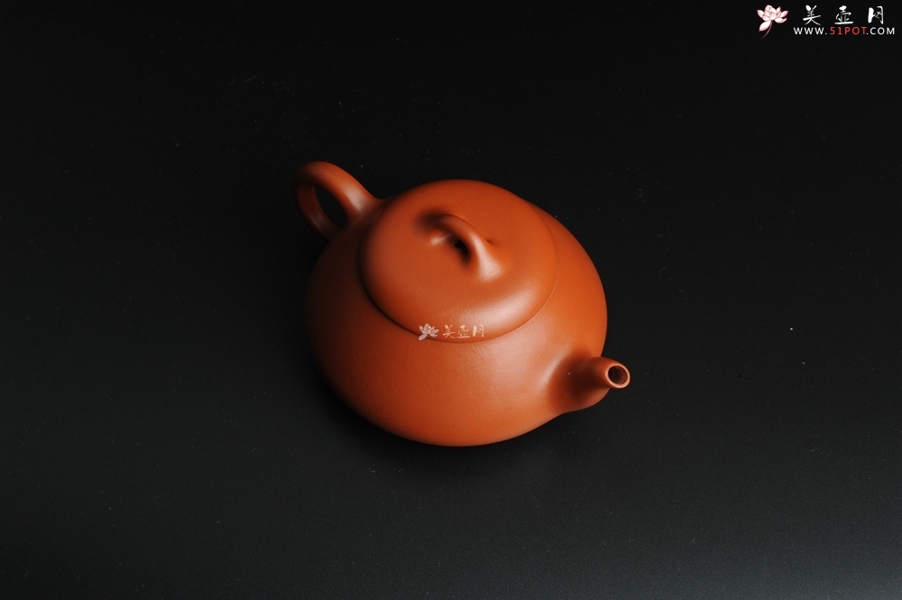 紫砂壶图片：美壶特惠 非铁红色素泥 朱泥端庄秀雅汉棠石瓢 - 美壶网