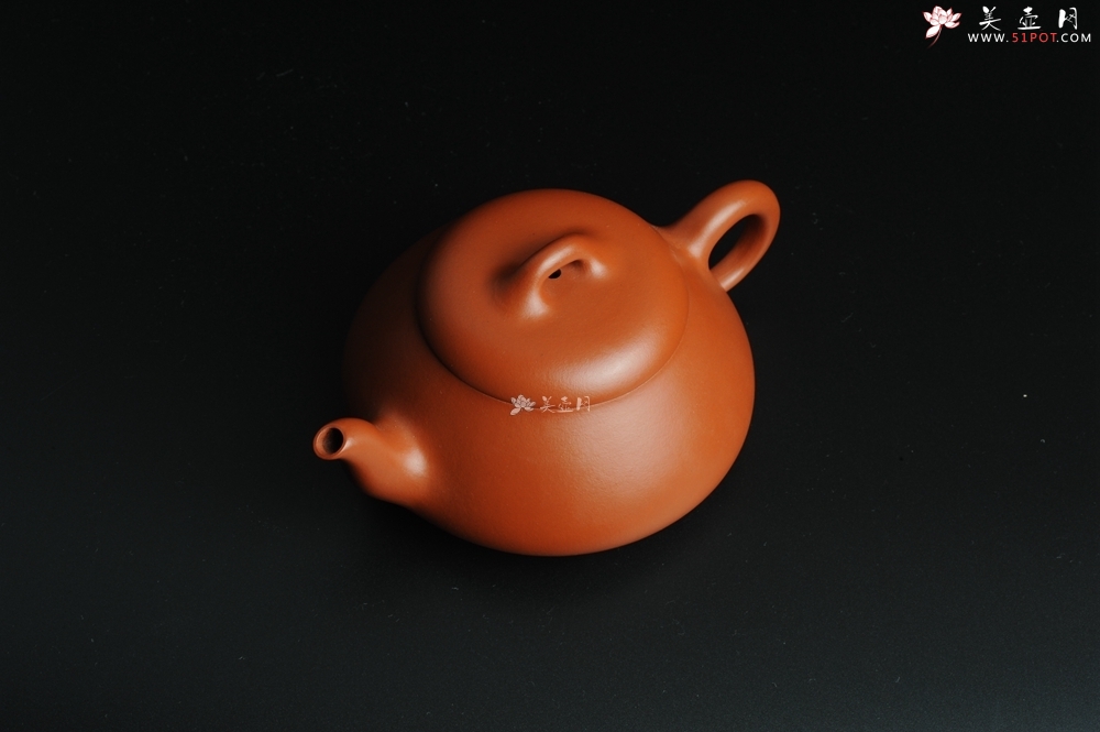 紫砂壶图片：美壶特惠 非铁红色素泥 朱泥端庄秀雅汉棠石瓢 - 美壶网