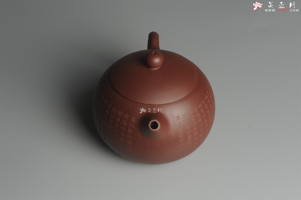 紫砂壶图片：美壶福利特惠 精工心经西施 饱满圆润 陈俊儒即兴装饰 - 美壶网