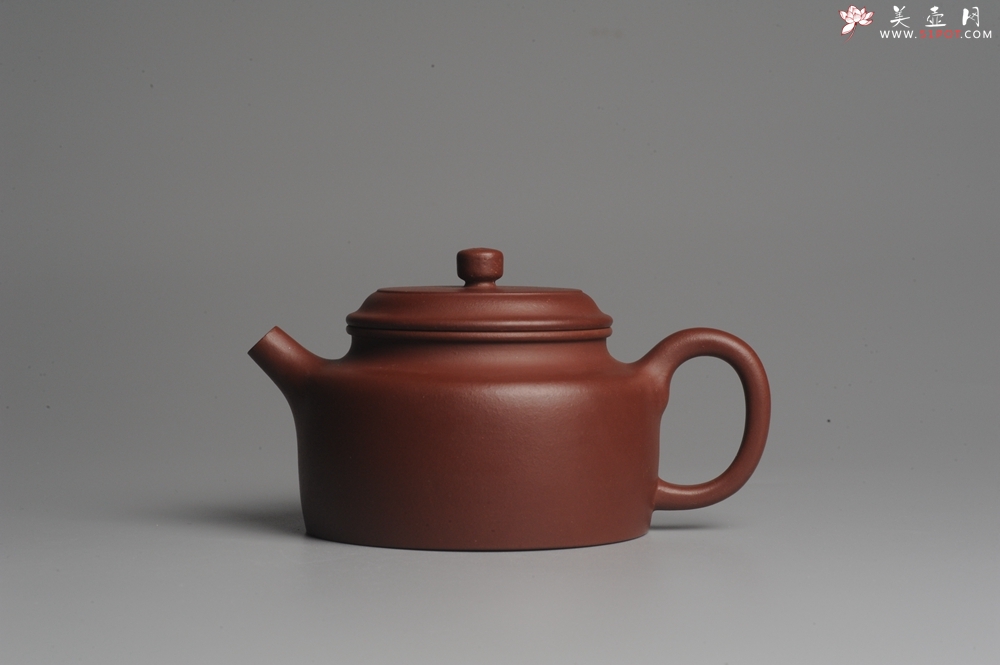 紫砂壶图片：美壶特惠 红拼泥大亨德中 茶人醉爱 - 美壶网