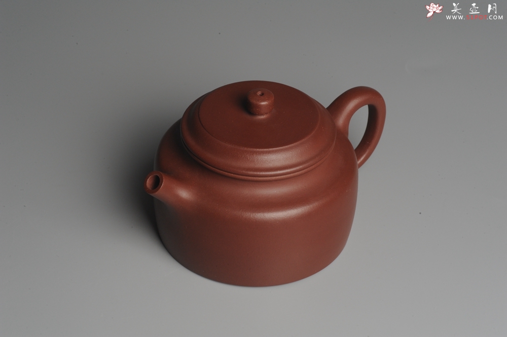 紫砂壶图片：美壶特惠 红拼泥大亨德中 茶人醉爱 - 美壶网