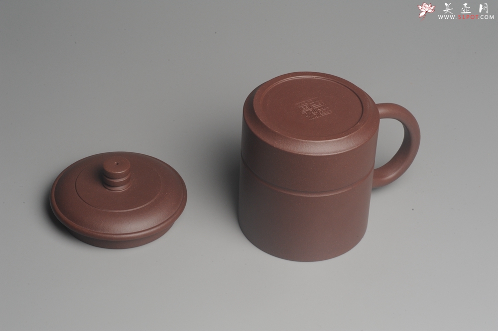 紫砂壶图片：美杯特惠 办公旅行便携式茶具盖杯 - 美壶网