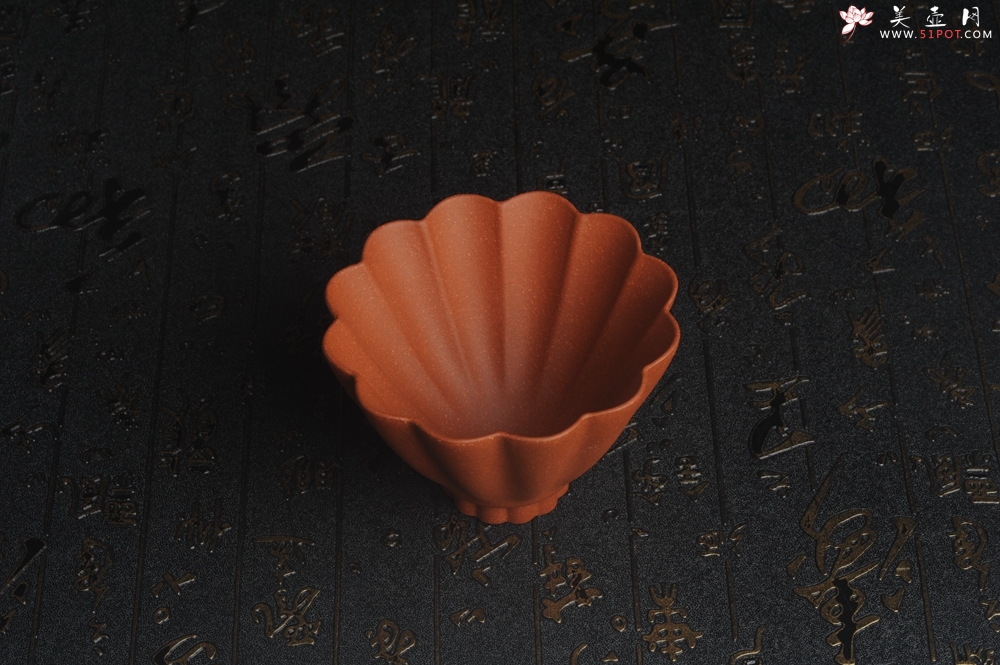紫砂壶图片：美杯特惠 精工厚实特好降坡泥菱花杯 主人杯 - 美壶网