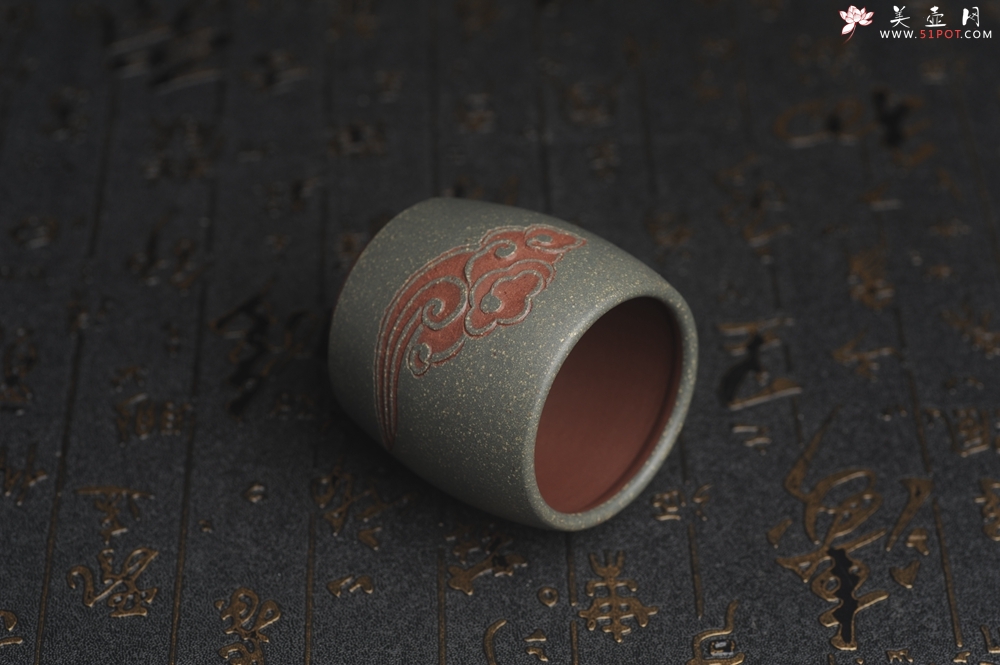 紫砂壶图片：美杯国庆特惠 好泥好工雅致厚实祥云主人杯 - 美壶网