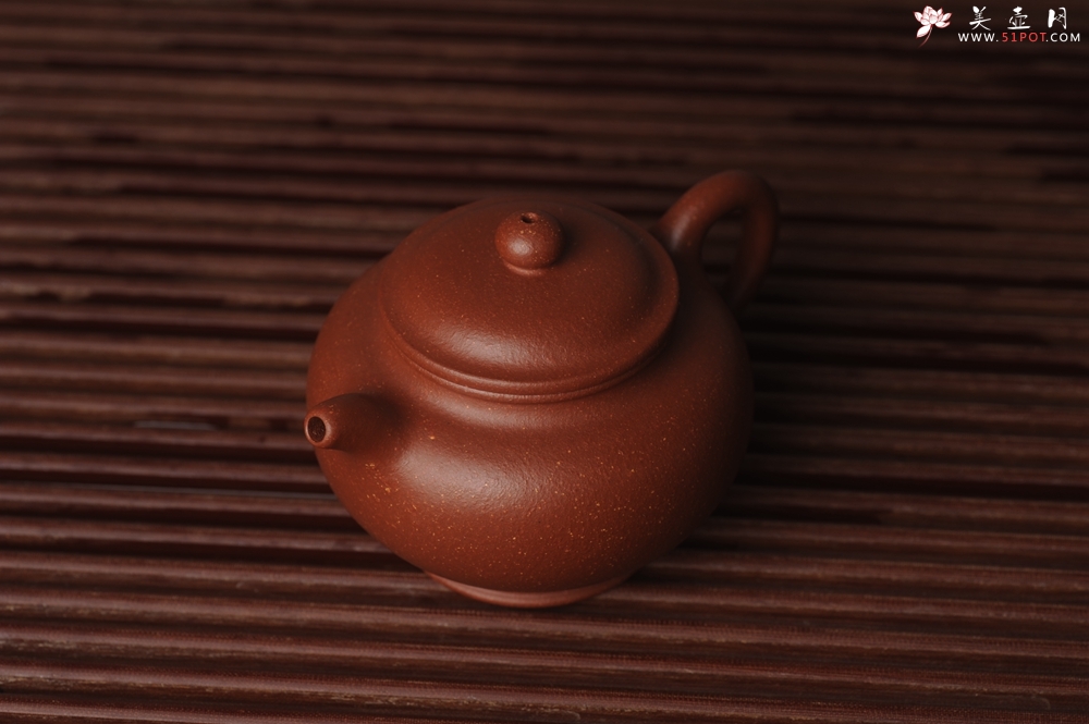紫砂壶图片：美壶特惠 精致红降坡泥大亨掇只壶 茶人醉爱 - 美壶网