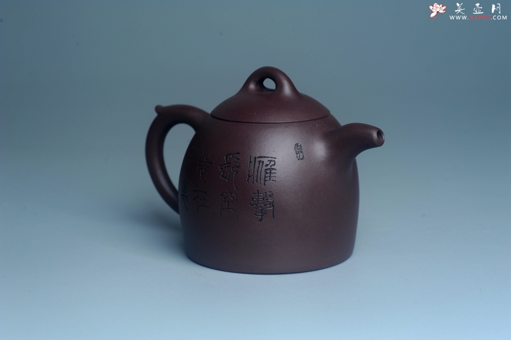 紫砂壶图片：实力派工艺师文砂苑堂主周斌 底槽青全手工精工秦权壶 鹰击长空 志在千里 - 美壶网