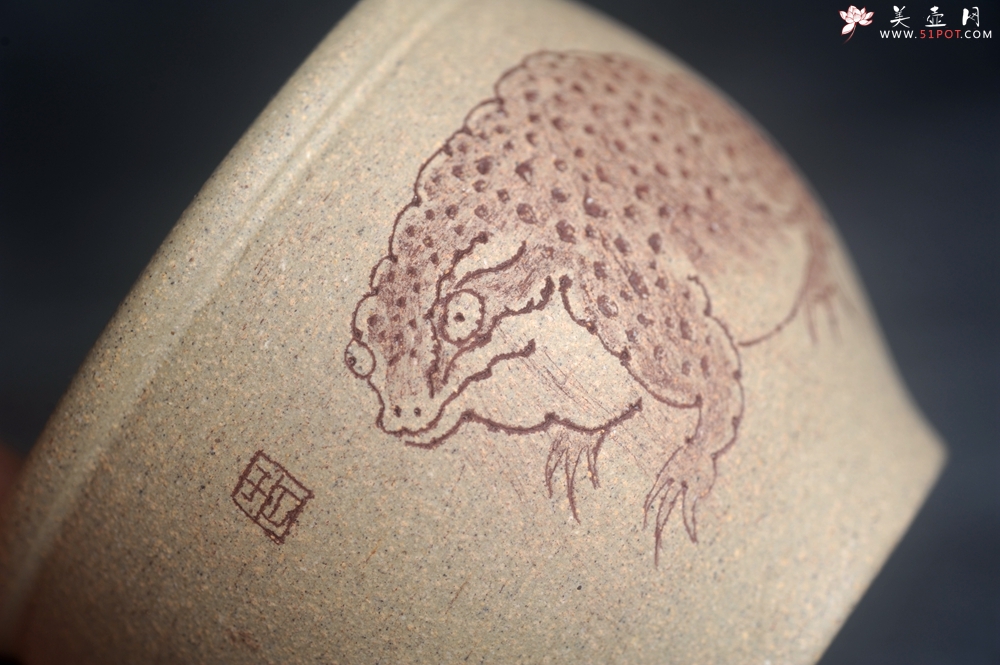 紫砂壶图片：美杯特惠 老段泥主人杯 金蟾杯 招财杯 - 美壶网