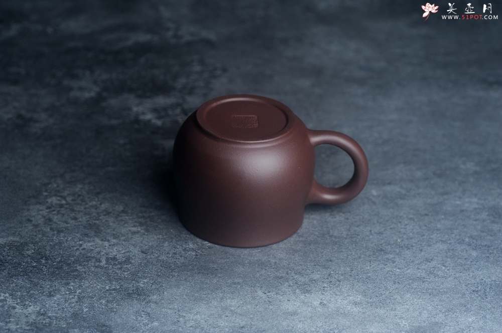 紫砂壶图片：美杯特惠 办公旅行便携式茶具荷叶盖杯 泥料好 - 美壶网