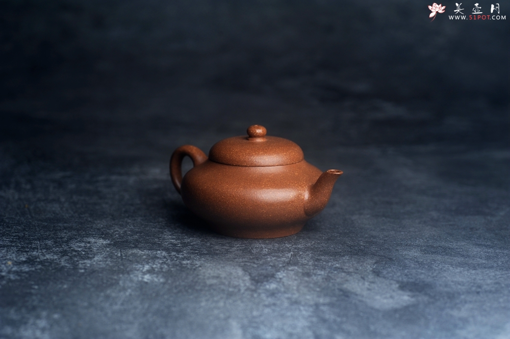 紫砂壶图片：美壶特惠 特好老段泥精致合欢壶 茶人醉爱 - 美壶网