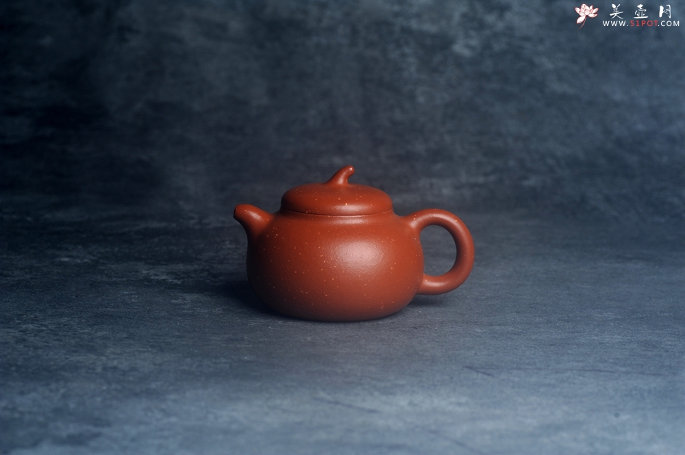 紫砂壶图片：美壶特惠 特好红泥桂花砂茄段壶 茶人醉爱 - 美壶网