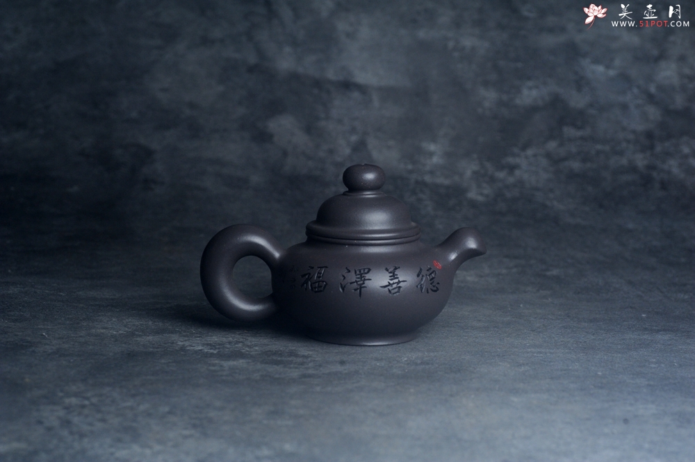 紫砂壶图片：美壶特惠 手工手制紫砂壶特好青灰泥松鼠壶 茶壶 茶具 单壶 - 美壶网