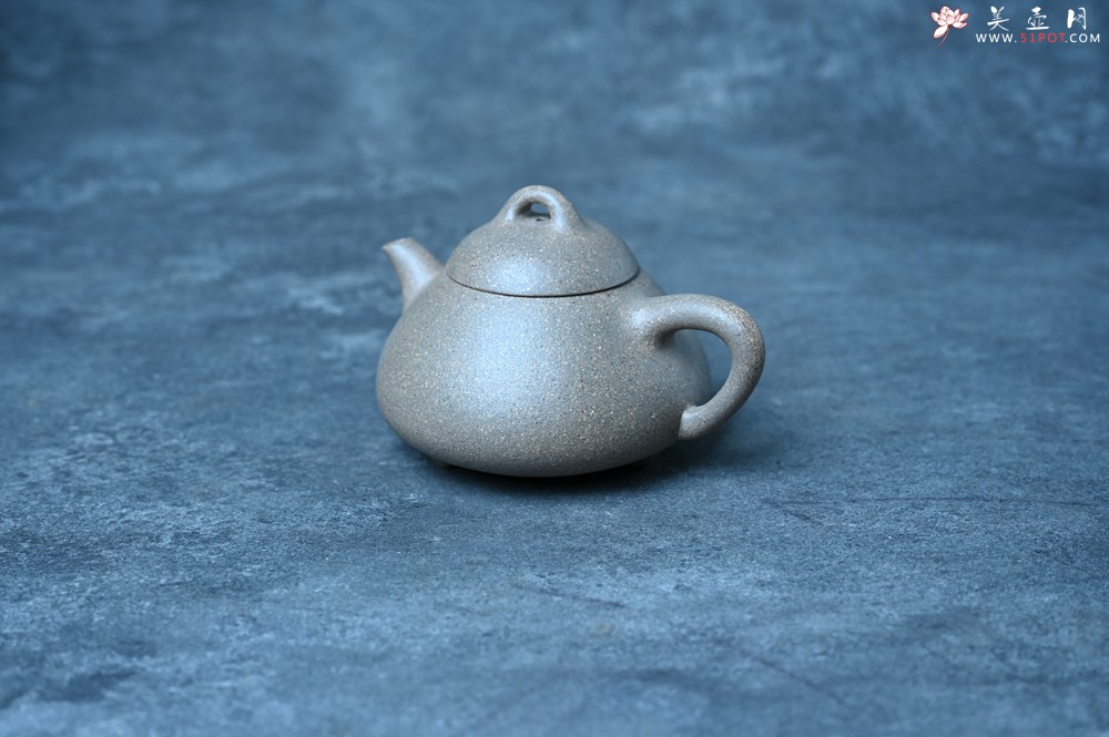 紫砂壶图片：美壶特惠 特好松花段泥精工乳瓢茶壶 茶人醉爱 - 美壶网