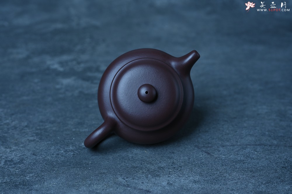 紫砂壶图片：特好老紫泥全手工仿古壶 茶人醉爱 - 美壶网