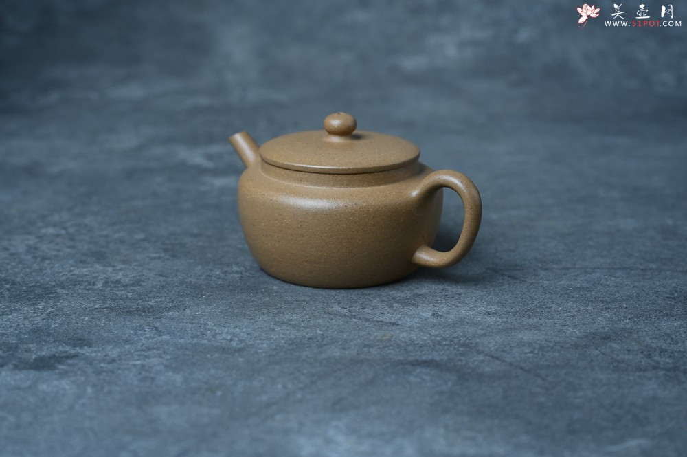 紫砂壶图片：美壶特惠全手工紫砂壶特好段泥桑扁壶 茶壶 茶具 单壶 - 美壶网
