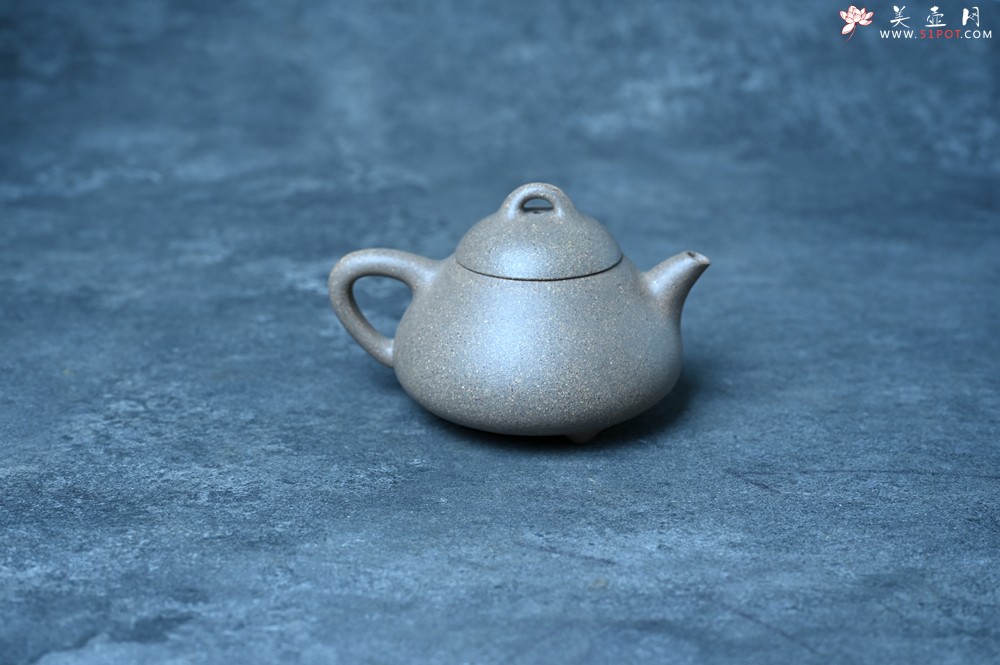 紫砂壶图片：美壶特惠 特好松花段泥精工乳瓢茶壶 茶人醉爱 - 美壶网