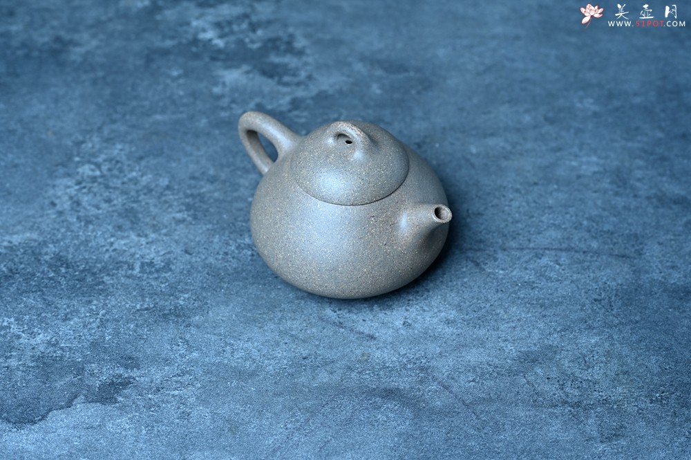 紫砂壶图片：美壶特惠 特好松花段泥精工乳瓢茶壶 茶人醉爱 - 美壶网