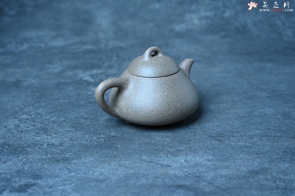 紫砂壶图片：美壶特惠 特好松花段泥精工乳瓢茶壶 茶人醉爱 - 美壶网