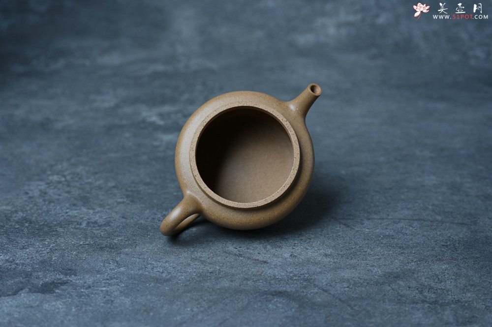 紫砂壶图片：美壶特惠全手工紫砂壶特好段泥桑扁壶 茶壶 茶具 单壶 - 美壶网