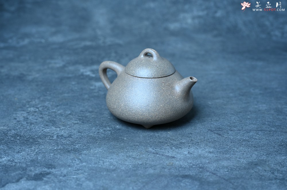 紫砂壶图片：美壶特惠 特好松花段泥精工乳瓢茶壶 茶人醉爱 - 美壶网