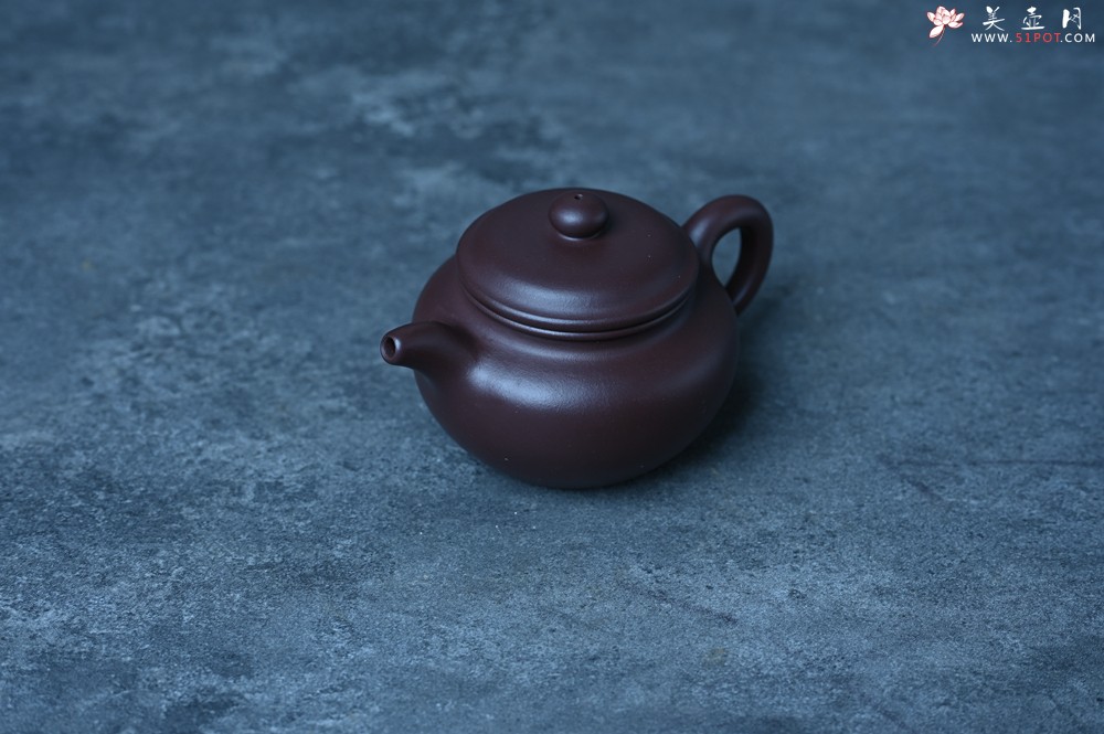 紫砂壶图片：特好老紫泥全手工仿古壶 茶人醉爱 - 美壶网