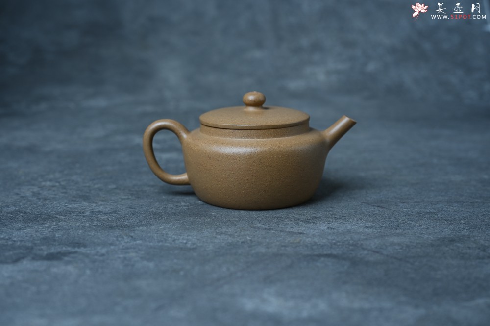 紫砂壶图片：美壶特惠全手工紫砂壶特好段泥桑扁壶 茶壶 茶具 单壶 - 美壶网
