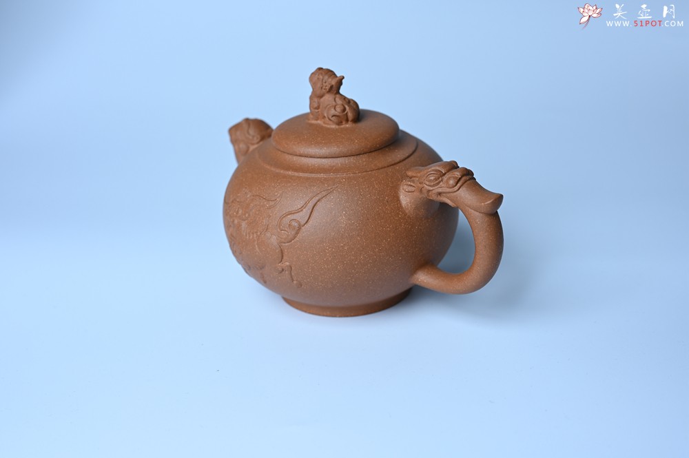紫砂壶图片：美壶特惠 精致降坡泥祥瑞壶 茶人醉爱 - 美壶网