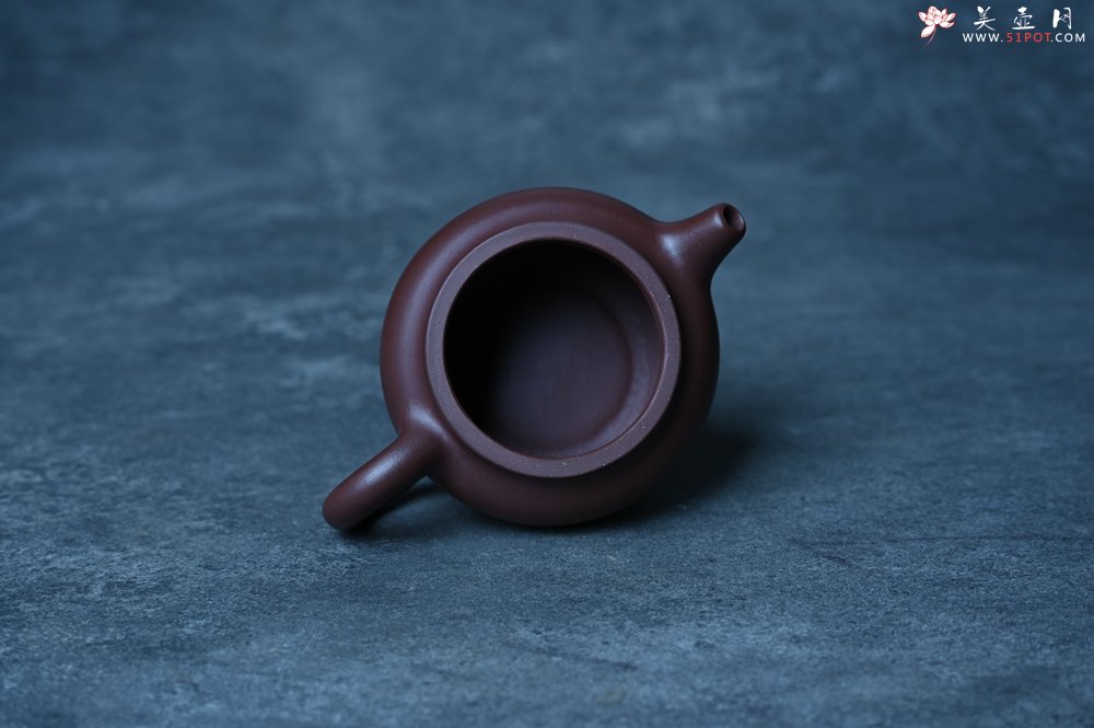 紫砂壶图片：特好老紫泥全手工寿桃壶 茶人醉爱 - 美壶网