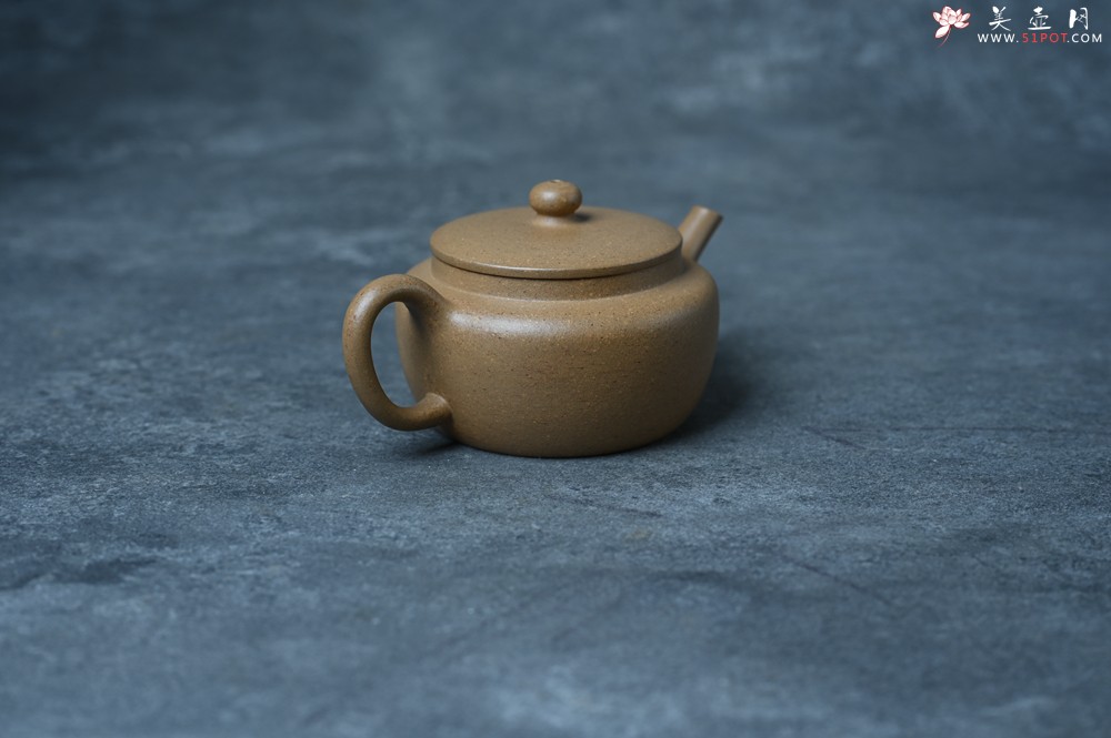 紫砂壶图片：美壶特惠全手工紫砂壶特好段泥桑扁壶 茶壶 茶具 单壶 - 美壶网