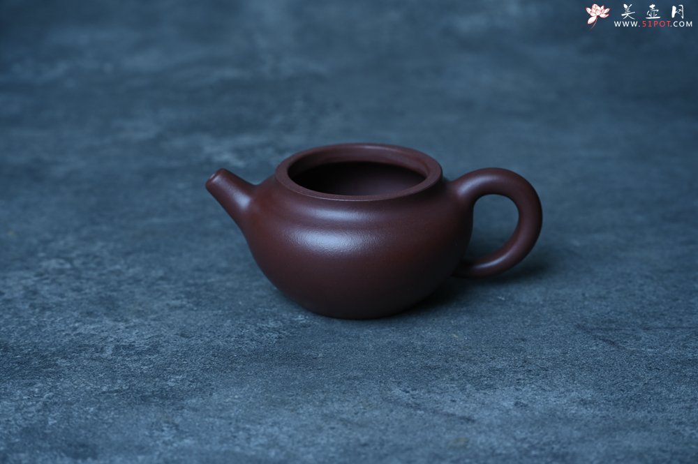 紫砂壶图片：特好老紫泥全手工寿桃壶 茶人醉爱 - 美壶网