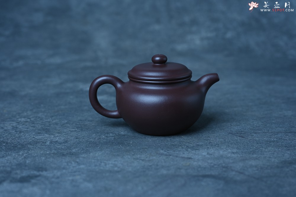 紫砂壶图片：特好老紫泥全手工仿古壶 茶人醉爱 - 美壶网