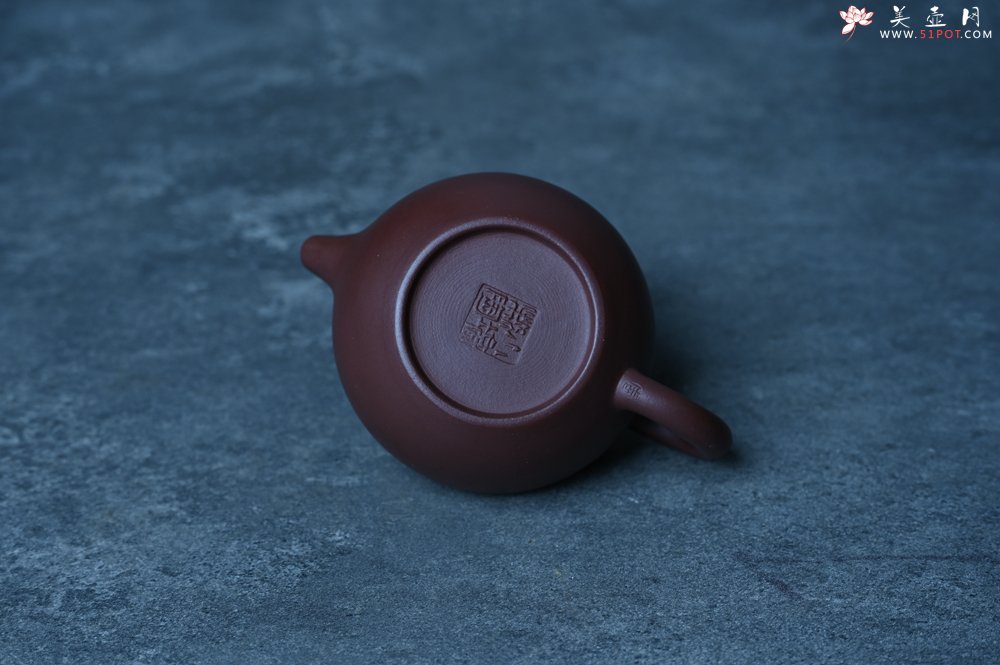 紫砂壶图片：特好老紫泥全手工寿桃壶 茶人醉爱 - 美壶网