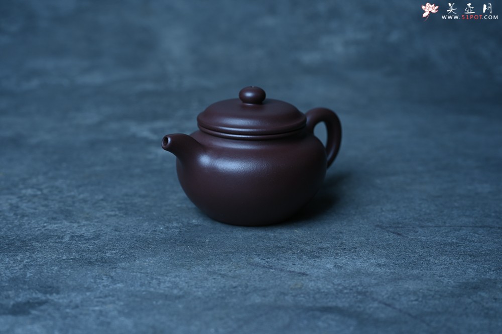 紫砂壶图片：特好老紫泥全手工仿古壶 茶人醉爱 - 美壶网