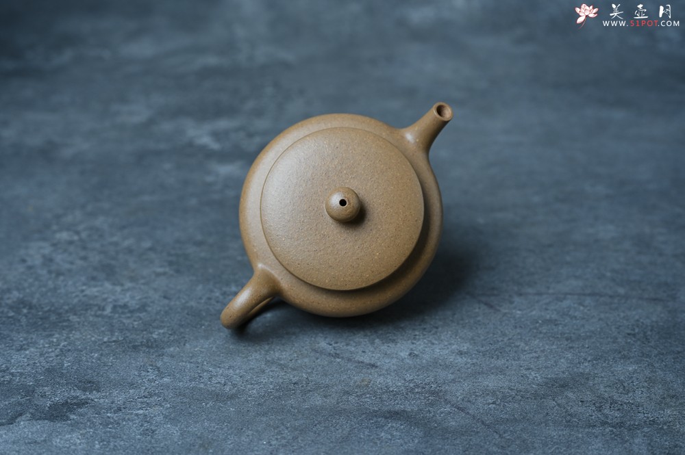 紫砂壶图片：美壶特惠全手工紫砂壶特好段泥桑扁壶 茶壶 茶具 单壶 - 美壶网