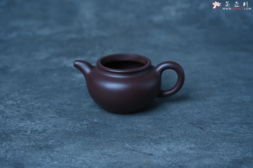 紫砂壶图片：特好老紫泥全手工仿古壶 茶人醉爱 - 美壶网
