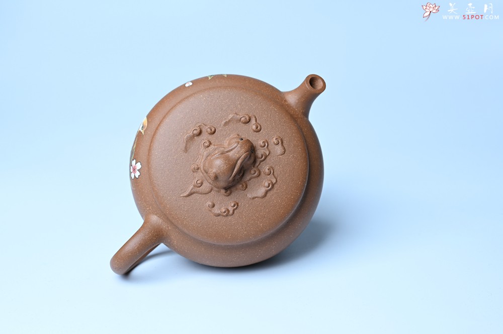 紫砂壶图片：美壶特惠 降坡泥花鸟听兔壶 茶人醉爱 - 美壶网